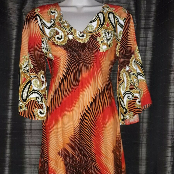 Vintage Disco Hippie Sun Dress festival boho retro - Picture 4 of 8